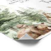 Forest Woodland Animals Gezinstradities Poster (Hoek)