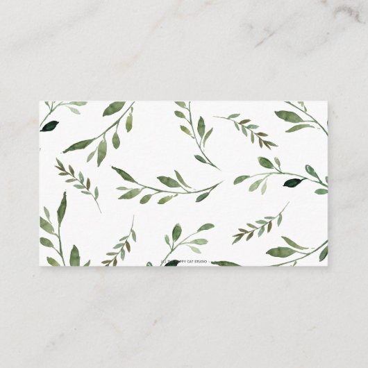 Forest Woodland Animals Green Books voor Baby Informatiekaartje (Achterkant)