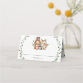 Forest Woodland Animals GreenGenery Baby shower Te Plaatskaartje (Achterkant)