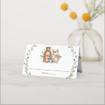 Forest Woodland Animals GreenGenery Baby shower Te Plaatskaartje<br><div class="desc">Overeenkomende objecten in voorraad. c) de Happy Cat Studio.</div>