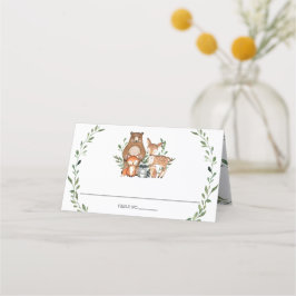 Forest Woodland Animals GreenGenery Baby shower Te Plaatskaartje