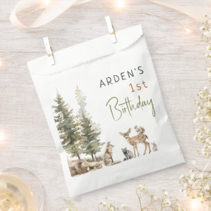 Forest Woodland Animals Kinderverjaardagsfeestje Bedankzakje