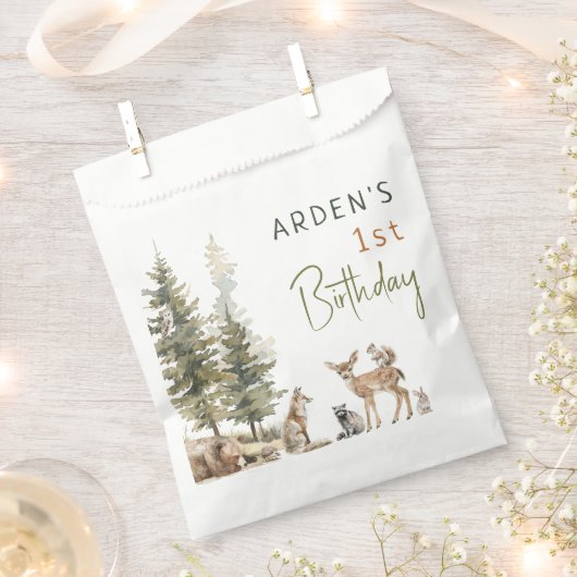 Forest Woodland Animals Kinderverjaardagsfeestje Bedankzakje (Geknipt)