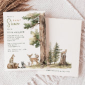 Forest Woodland Animals Koppels Baby shower Kaart