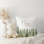 Forest Woodland Animals Mama Kussen<br><div class="desc">Introductie van onze bosdieren Mama gooi kussen - perfect voor een schattig en grillig feest! Het heeft een modern waterverf bosthema en is geweldig voor een genderneutrale douche. Dit bohemien ontwerp zet een zoete en eenvoudige scène met zijn natuurlijke landschap van groene bomen. Ideaal voor het verwelkomen van een kleine...</div>