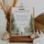 Forest Woodland Animals Pacifier Hunt Sign Poster