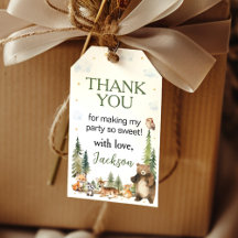 Forest Woodland Animals Party Dank u voor de tag