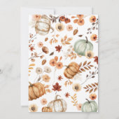 Forest Woodland Animals Pumpkin verjaardagsfeestje Kaart (Achterkant)