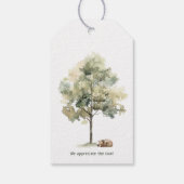 Forest Woodland Animals Verjaardagsfeest Favoriet  Cadeaulabel (Achterkant)