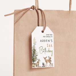 Forest Woodland Animals Verjaardagsfeest Favoriet  Cadeaulabel