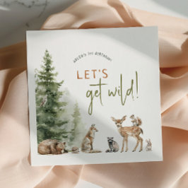 Forest Woodland Animals Wild Kids Verjaardagsfeest Servet
