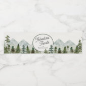 Forest Woodland avontuur wacht op verjaardag Waterfles Etiket (Enkel label)