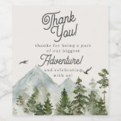 Forest Woodland avontuur wacht Wijn Etiket (Enkel label)