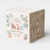 Forest woodland baby boy douche snoep gunstboxen bedankdoosjes (Voorkant Zijde)
