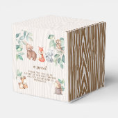 Forest woodland baby boy douche snoep gunstboxen bedankdoosjes (Achterkant)
