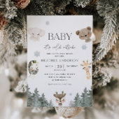 Forest Woodland Baby Het is koud buiten Baby showe Kaart