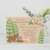 Forest Woodland Baby shower Kaart (Staand voorkant)