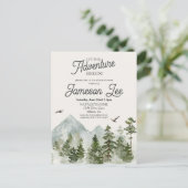 Forest woodland baby shower uitnodigen briefkaart (Staand voorkant)