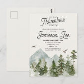 Forest woodland baby shower uitnodigen briefkaart (Voorkant / Achterkant)