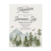 Forest woodland baby shower uitnodigen