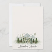 Forest woodland baby shower uitnodigen kaart (Achterkant)