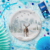 Forest Woodland Deer  Papieren Bordje (Feest)