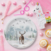 Forest Woodland Deer  Papieren Bordje (Feest)