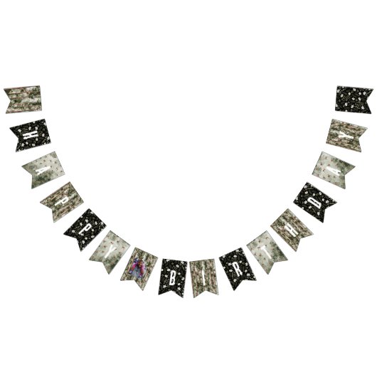 Forest Woodland Foto Verjaardag Bunting Vlaggetjes (Alle)