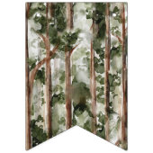 Forest Woodland Foto Verjaardag Bunting Vlaggetjes (Eerste vlag)