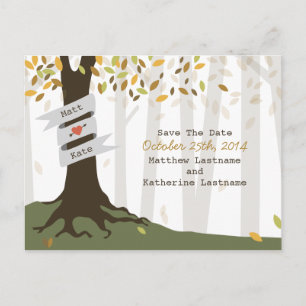 Forest/Woodland Herfst Save the Date Briefkaart