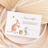 Forest Woodland Kangaroo Baby shower luierkrabbel Informatiekaartje