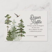 Forest Woodland Luier Raffle Enclosure Kaart (Voorkant)