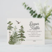 Forest Woodland Luier Raffle Enclosure Kaart (Staand voorkant)