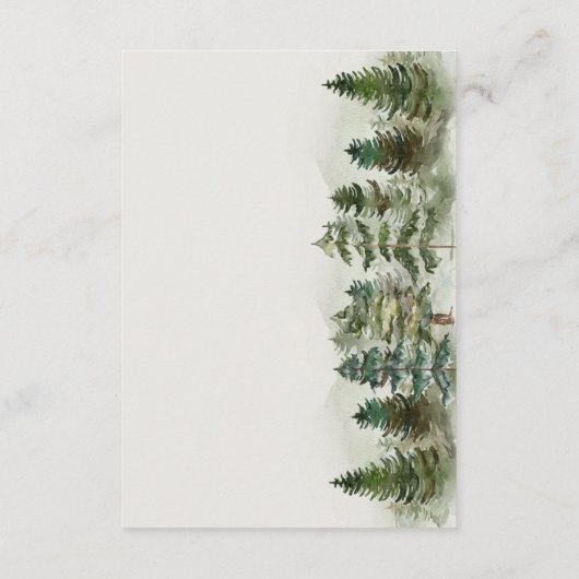 Forest Woodland Luier Raffle Enclosure Kaart (Achterkant)