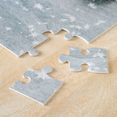 Forest Woodland Night Sky White Horse & Animals Legpuzzel (Zijkant)