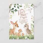 Forest Woodland Oh Deer Diapper Raffle Informatiekaartje (Voorkant)