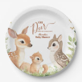 Forest Woodland Oh Deer Papieren Bordje (Voorkant)