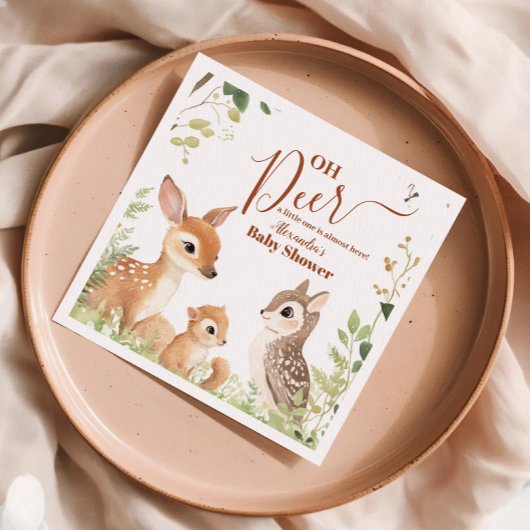 Forest Woodland Oh Deer Servet