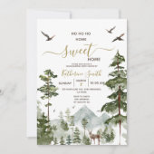 Forest Woodland Pine Tree Housewarming Sweet Home Kaart (Voorkant)