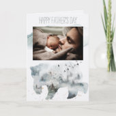 Forest Woodland Pine Vaderdag Beer met foto Kaart (Voorkant)