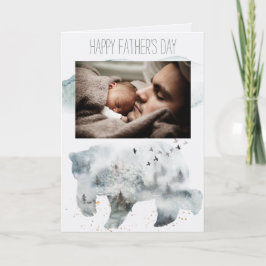 Forest Woodland Pine Vaderdag Beer met foto Kaart