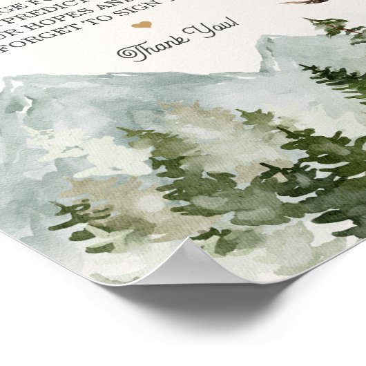 Forest Woodland Time Capsule Party teken Poster (Hoek)