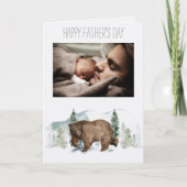 Forest Woodland Vaderdag Beer met foto Kaart (Voorkant)