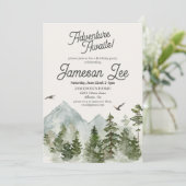 Forest woodland verjaardagsfeestje uitnodigen kaart (Staand voorkant)