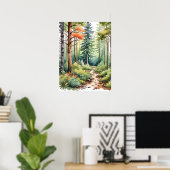 Forest Woodsy Magic Landscape Poster (Thuiskantoor)