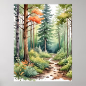 Forest Woodsy Magic Landscape Poster (Voorkant)