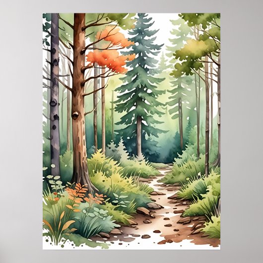 Forest Woodsy Magic Landscape Poster (Voorkant)