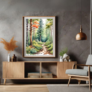 Forest Woodsy Magic Landscape Poster