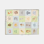 Forest, Zee and Safari Animal Quilt Fleece Blanke Deken (Voorkant (Horizontaal))