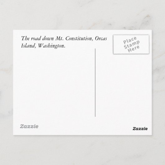 Forested Road Moran State Park Briefkaart (Achterkant)